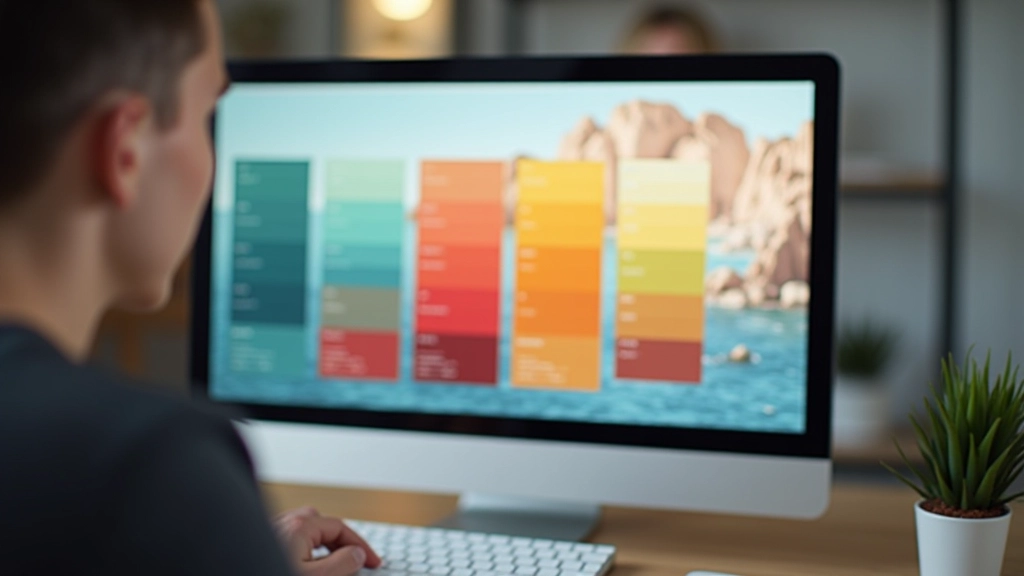 Palette cromatiche armoniche su schermo