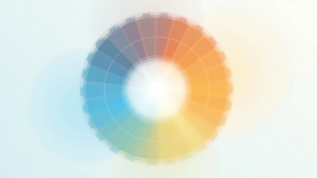 Ruota cromatica con schema complementare evidenziato tra blu e arancione