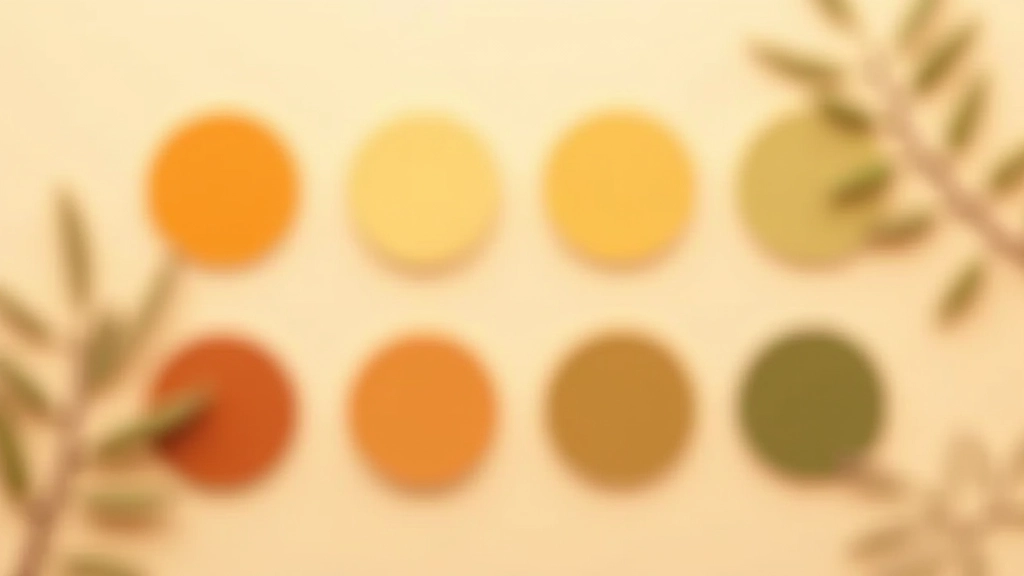 Palette armonica con tonalità di marrone, oro, terracotta e verde oliva su sfondo neutro, che evoca colori naturali italiani