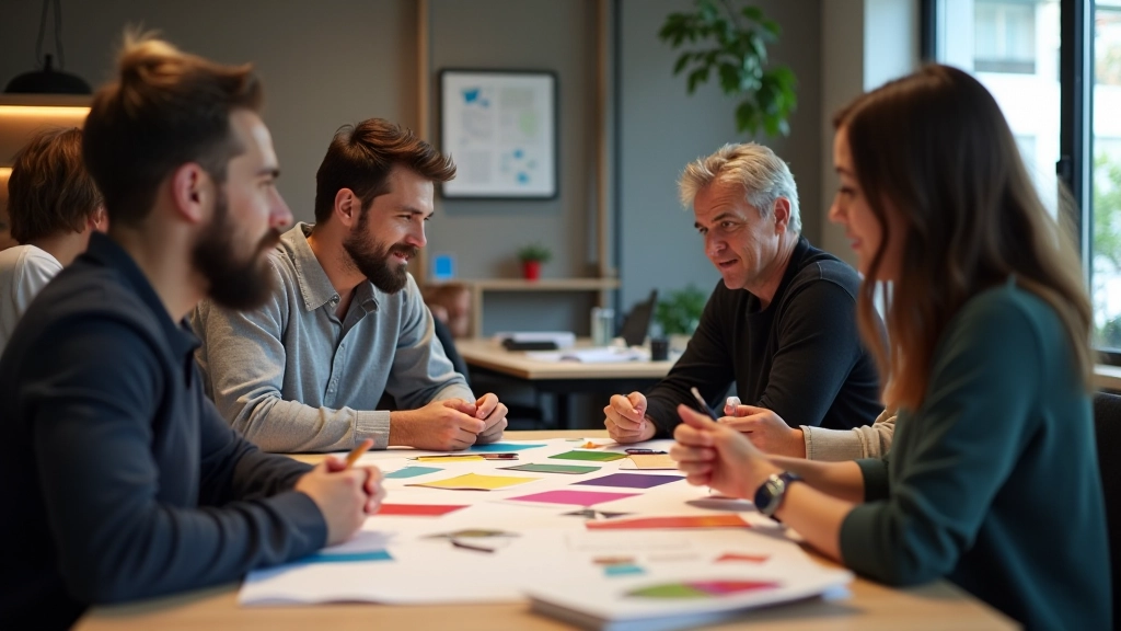 Workshop di teoria del colore con partecipanti